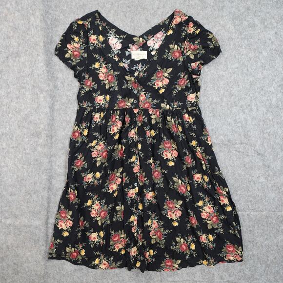 Ralph Lauren Dress Womens Small Mini Tiered Ruffle Floral A-Line Cottagecore - Picture 1 of 8